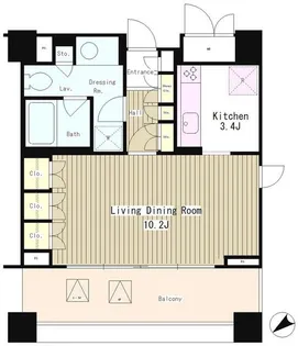 パークオアシス赤坂丹後坂【4階】の間取り