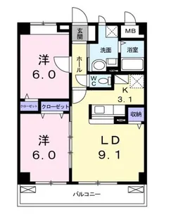 クラール 青葉【3階】の間取り
