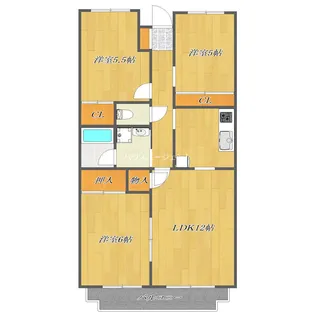 エルムハイツ【1階】の間取り