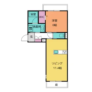 フロレゾン桜良【1階】の間取り
