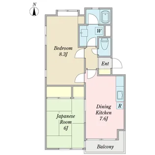 メゾンドール伊興【1階】の間取り