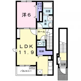 プレストーラII【2階】の間取り