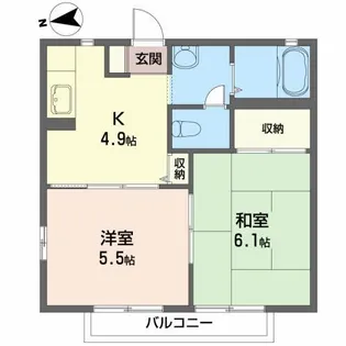 コーポ大黒屋W【2階】の間取り