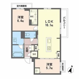 Balloonflower North【3階】の間取り