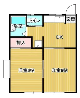 サンフラワーコーポ【1階】の間取り
