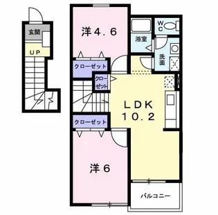 Soleado(ソレアード)I【2階】の間取り