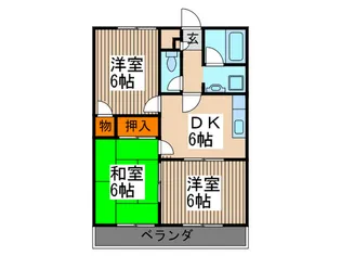 第3田中ハイツ【2階】の間取り