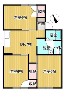 セジュール牧山【1階】の間取り