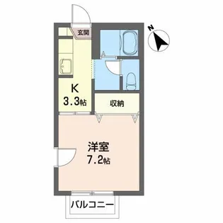 オーロハウス B【2階】の間取り