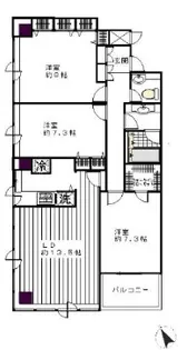 虎ノ門マリンガーデン【16階】の間取り