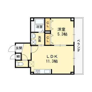 グランフェリシア都島【3階】の間取り