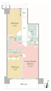 ヴェルディーク横浜新子安【5階】の間取り
