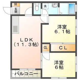 エバーグリーン久居 B棟【2階】の間取り