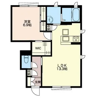 アルフラットおおたかの森弐番館【1階】の間取り