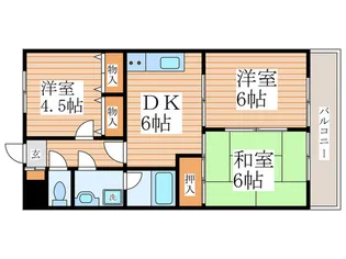 パ-ルハイツ【2階】の間取り