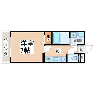 CINZA東仙台【1階】の間取り