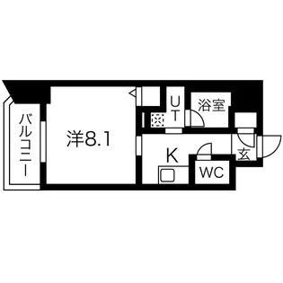 ジョイシティ二条城前【2階】の間取り