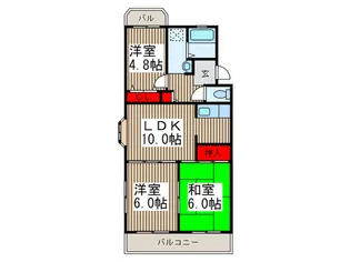 ジュ-ルルナ-ル【2階】の間取り