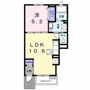 フェリーチェ【1階】の間取り