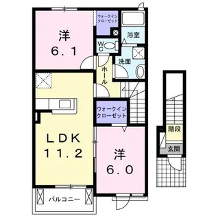 プラージュII【2階】の間取り