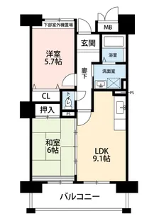 公社賃貸SMALIO 西田辺【12階】の間取り