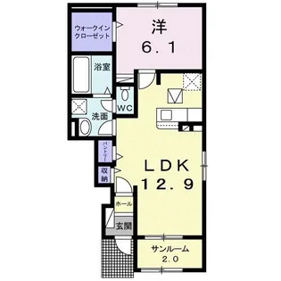 サーム・ヴェリテ III【1階】の間取り