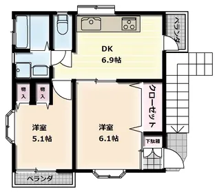 コーポエム3【2階】の間取り
