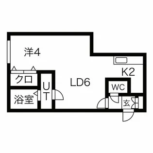 アーブル琴似【4階】の間取り