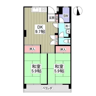 市毛マンション【3階】の間取り