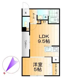 そりとる朝日ヶ丘【1階】の間取り