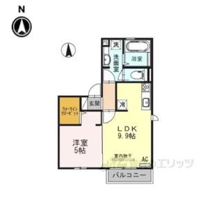 フェリオ吉田【2階】の間取り