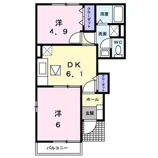 スリーワンスリーヒルズF【1階】の間取り