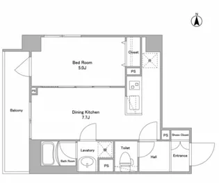 BPRレジデンス西早稲田【5階】の間取り