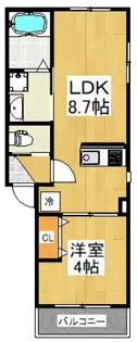 ロジュマン秋津【3階】の間取り