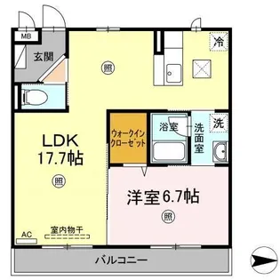 ホワイトローズ【1階】の間取り