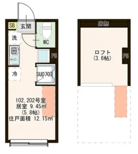 アルカディア上板橋【2階】の間取り