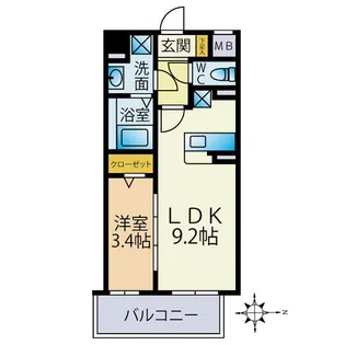 ウッドハーツ【5階】の間取り