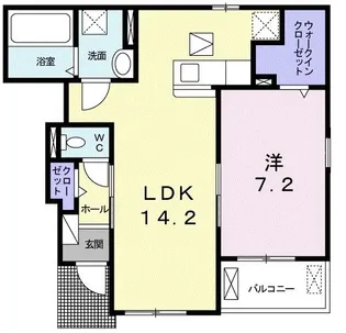 プランタン ラモー【1階】の間取り