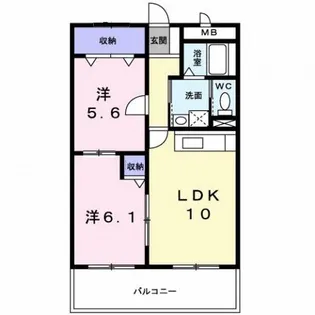 プリュクレール【3階】の間取り