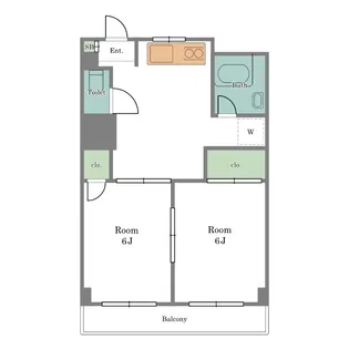第二関口マンション【2階】の間取り
