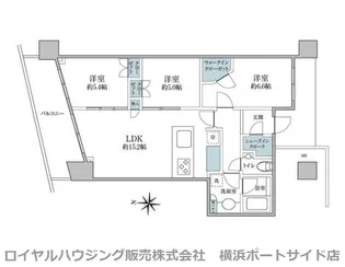 みなとみらいミッドスクエア ザ・タワーレジデンス【26階】の間取り