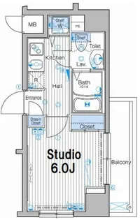 ガーラ・シティ大井町【4階】の間取り