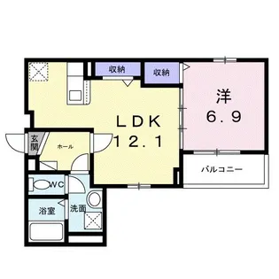 ヒカルサ泉大津条南町【2階】の間取り