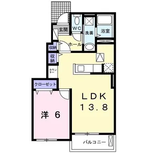 サンヴェール大芝A【1階】の間取り