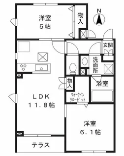 GlowHomes溝の口【1階】の間取り