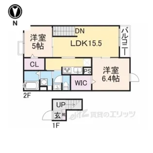 レジデンス斑鳩【4階】の間取り