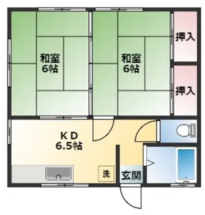 白石アパートA【2階】の間取り