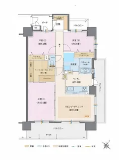 サーパス柏町【8階】の間取り