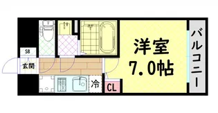 CITY LUX NAMBA SOUTH【10階】の間取り