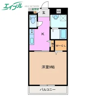 グラン西松イースト【2階】の間取り